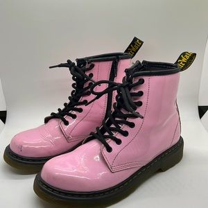 Dr Martens Pink Patent Leather Boots 3